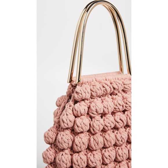 Ulla Johnson Barranco Crochet Knit Pom Tote Bag - Picture 4 of 5